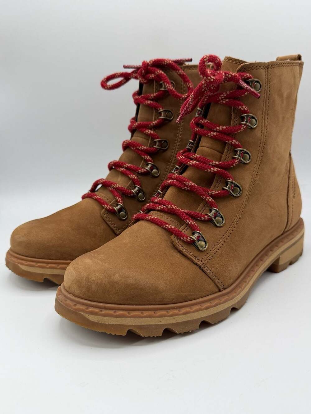 Sorel Lennox Lace Waterproof Boots Womens 8 Velvet Tan Leather NL3701-242
